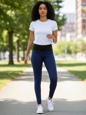 Nux CJ Leggings NWT | Large • Navy Blue • Seamless Moderate Compression